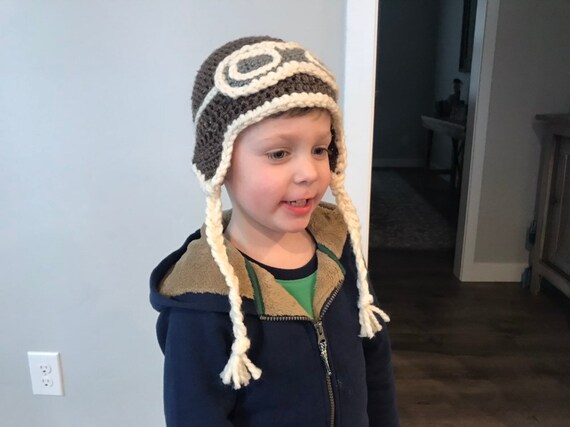 Crochet Aviator Hat - Etsy Australia