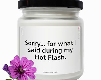 Funny Menopause Candle: Soy Wax Emotional Support Gift