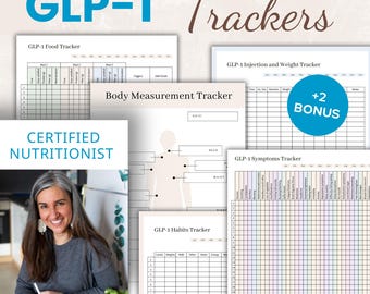 GLP-1 Tracker für Spritzen, Gewicht, Essen, Gewohnheiten, Symptonen, Bonusanweisungen und Essrichtlinien