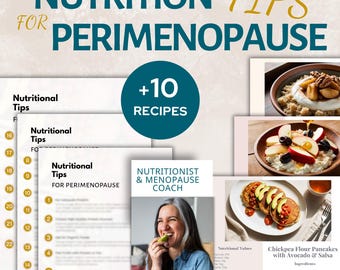 Perimenopause Nutrition Tips: Healthy Recipes & Coaching (Digital PDF Guidebook