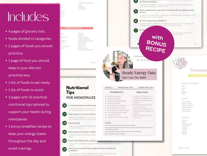 Menopause Diet Grocery List: Foods to Support Symptoms (PDF Download) image 2