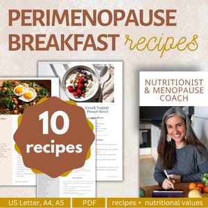 Perimenopause Breakfast Recipe Guide: 10 Sweet & Savory Recipes (Digital PDF A4/US Letter/A5)