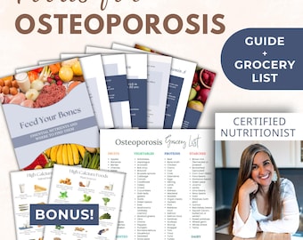 Osteoporosis Diet Guide: Bone Health Food Chart + Calcium Foods (PDF)