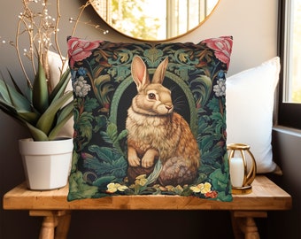Whimsical Easter Bunny Pillow Cover: Colorful Spring Decor