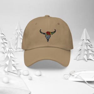 Vintage Style Baseball Cap - Western Embroidery - Horse Lover Gift - Adjustable Cap