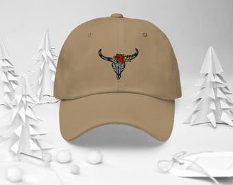 Cappellino da baseball in stile vintage - Ricamo western - Regalo per amanti dei cavalli - Cappellino regolabile