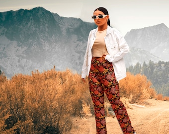 Boho Flare Leggings: High Waist Festival Yoga Pants