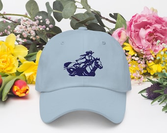 Cappellino da baseball in stile vintage - Ricamo western - Regalo per amanti dei cavalli - Cappellino regolabile
