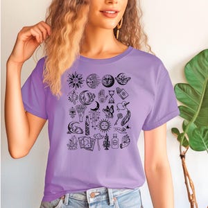 Spiritual Sun and Moon Shirt: Mystical Tee with Boho Vibes - Witchy Aesthetic Shirt - Comfort Colors