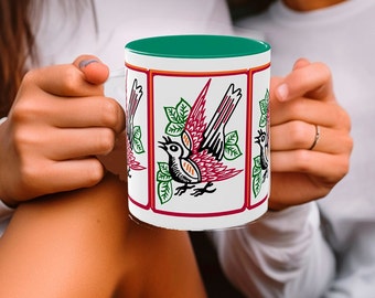 Mahjong accessories, mahjong present, game night gift, two-Tone Coffee Mug, 11oz