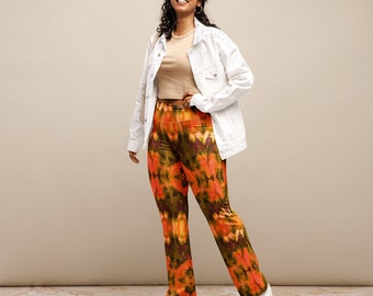 Boho Flare Yoga Pants: High Waist Festival Leggings
