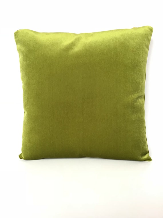 Lush Lime Green Velvet Cushion Cover Limegreen Velvet Pillow Etsy