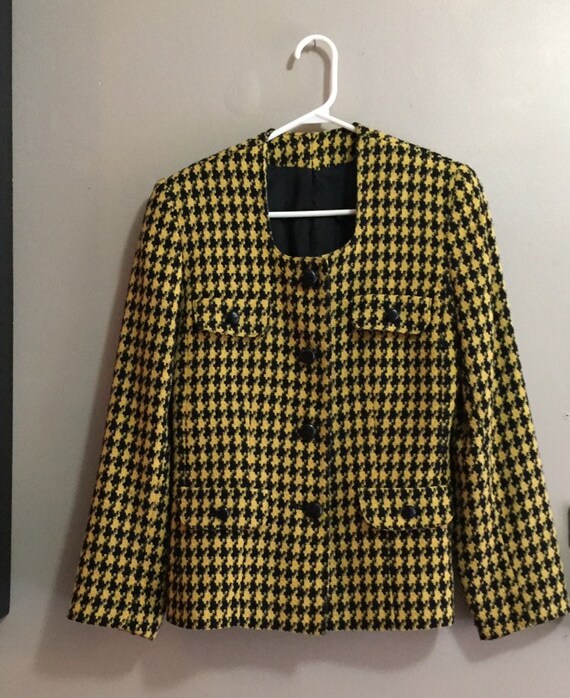 vintage houndstooth blazer