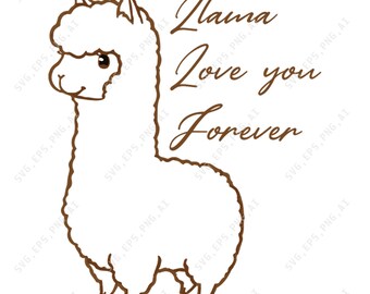 Download Llama love | Etsy