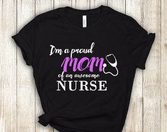 Proud Aunt of an Awesome Nurse National Nurses Day Aunt Birthday Gift Short-Sleeve T-Shirt