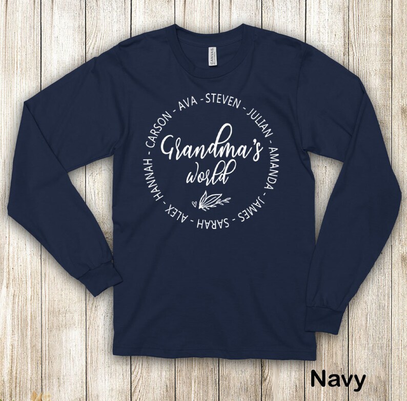 Grandma Shirt With Grandkids Names Mothers Day Gift  Etsy