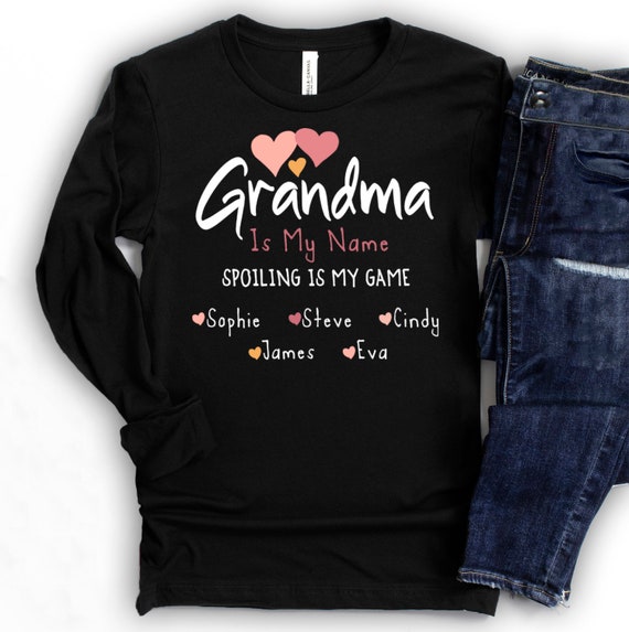 grammy shirts with grandkids names