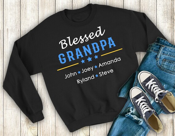Blessed Grandpa Sweatshirt Father s Day Gift for Grandpa