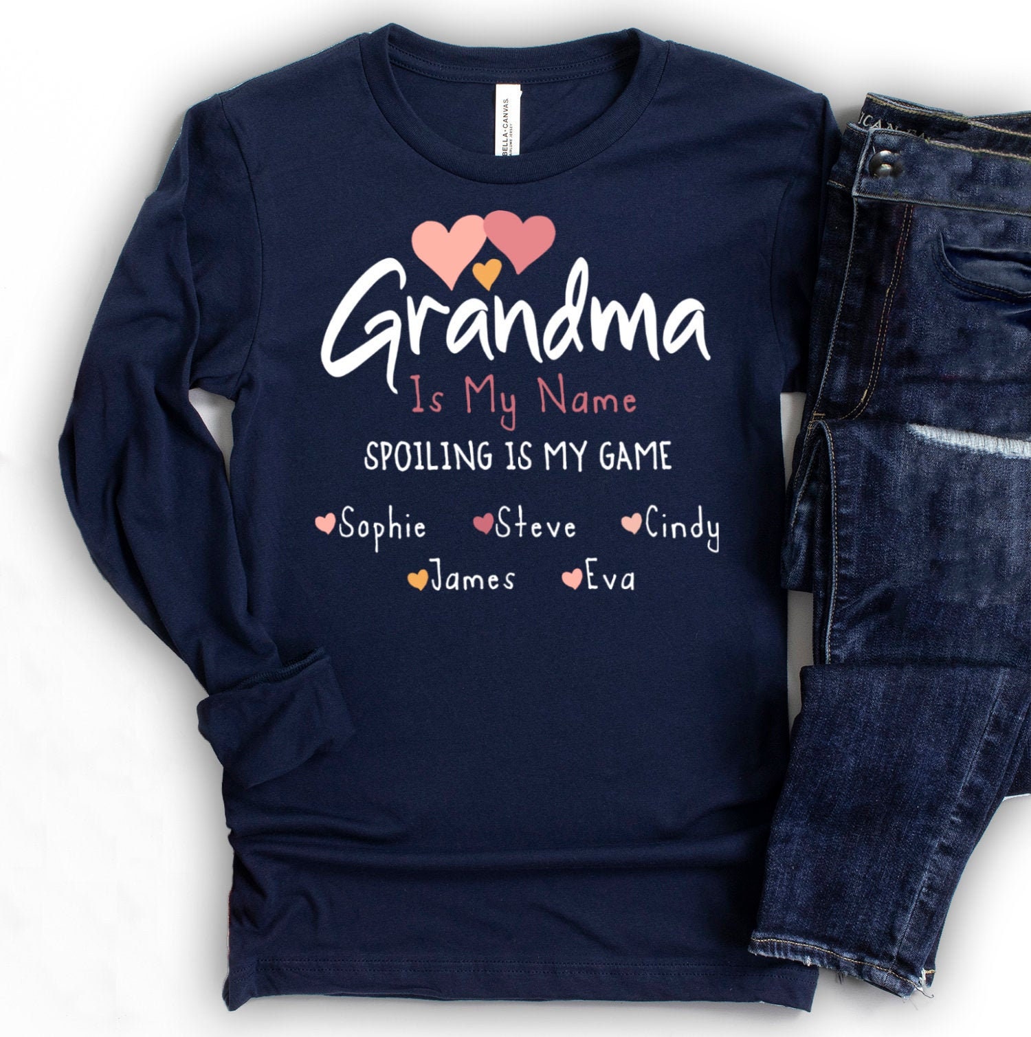 Grandma is My Name Long Sleeve Shirt Personalized Grandma - Etsy