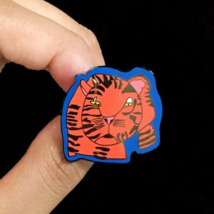 enamel pin - tiger pin - tiger enamel pin - tiger art - autism