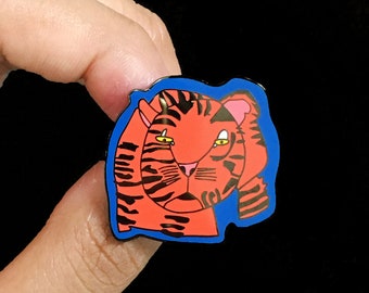 enamel pin - tiger pin - tiger enamel pin - tiger art - autism