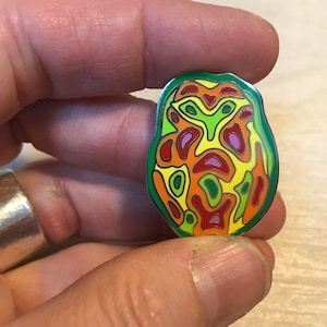 Neuro Bloom Brain Scan Enamel Pin – Anxiety - Mental Health Awareness - Sci Art