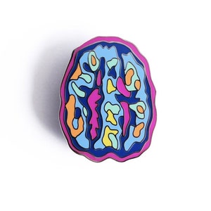 Brain Pin - enamel pin - science art - ADHD - mental health -  Neuro Bloom