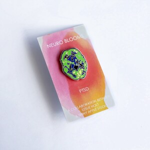 Neuro Bloom Brain Scan Pin - PTSD- Neuro Art- Sci Art-enamel Pin ...