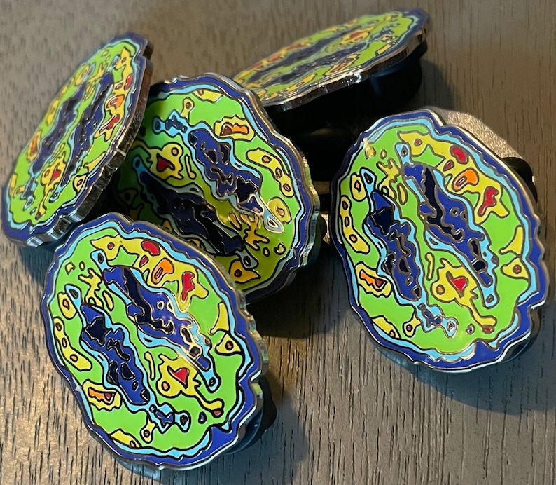 Neuro Bloom Brain Scan Pin - Science Art - Neuro Art- Enamel Pin ...