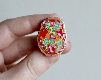 brain pin - enamel brain pin - enamel pin - brain art - Neuro Bloom - Bipolar