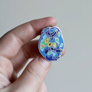 Brain pin - science art - Neuro art- mental health -  Neuro Bloom - depression