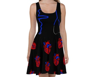 Cardiology Dress - Nerdy Science Stuff | Science Dress | Healthcare | EKG | Heart