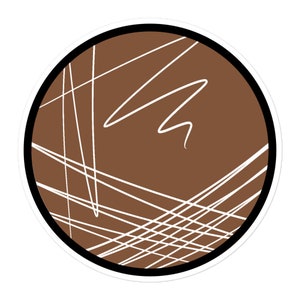 Calcomanía de placa de agar chocolate de microbiología, grande - Cosas de ciencia nerd / Ciencias de laboratorio / 5,5 pulgadas x 5,5 pulgadas