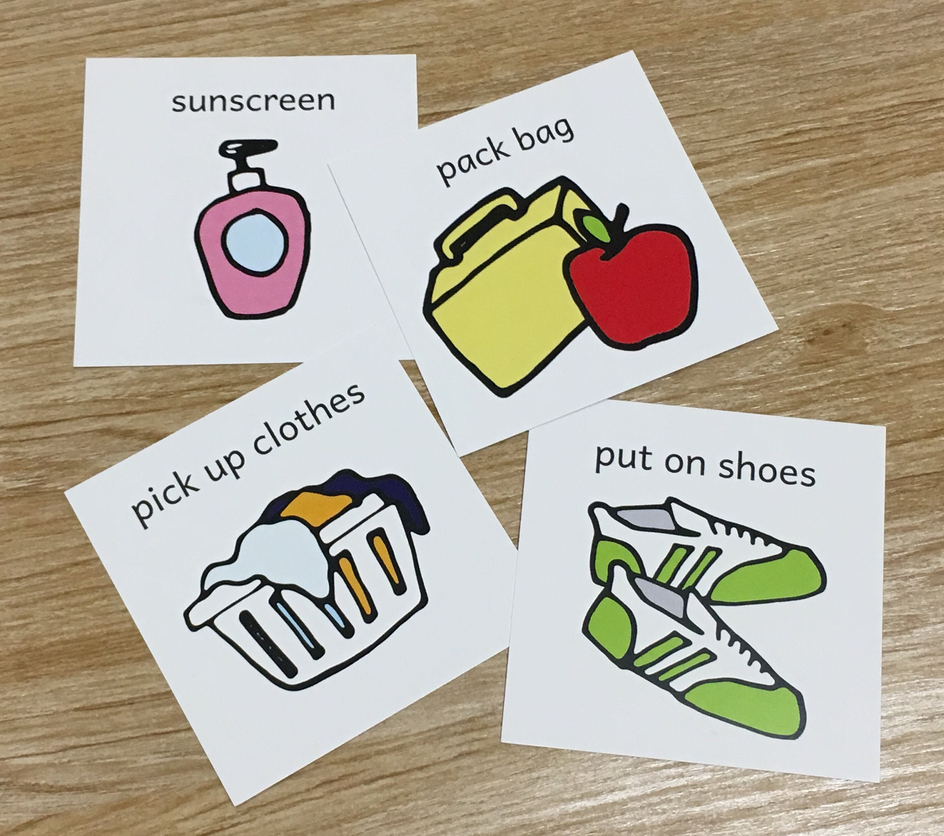 Daily Routine Reminder Picture Cards for Kids Autism Special Etsy