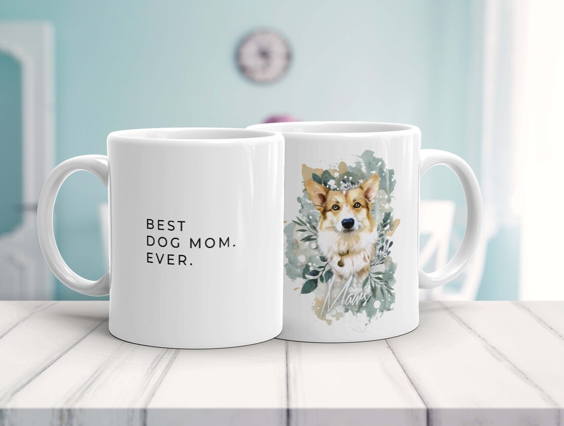 Сustom dog mug pet portrait coffee mug dog lover gift Etsy