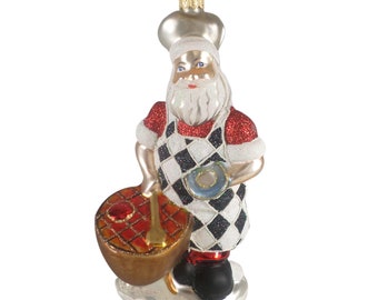 Silverado Glass Ornament, Santa Claus the cook