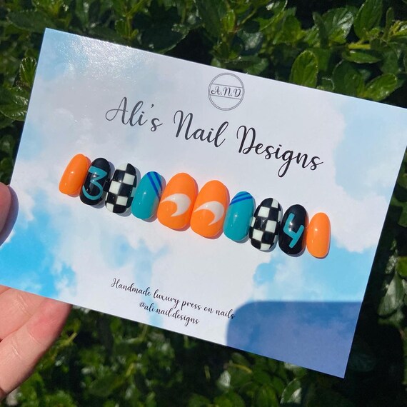 Mclaren Inspired F1 Nails Etsy