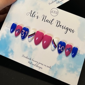 Alpine inspired F1 Nails