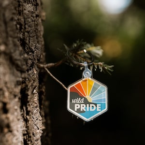Wild Pride Acrylic Keychain: Rainbow LGBTQ+ Pride Bag Charm