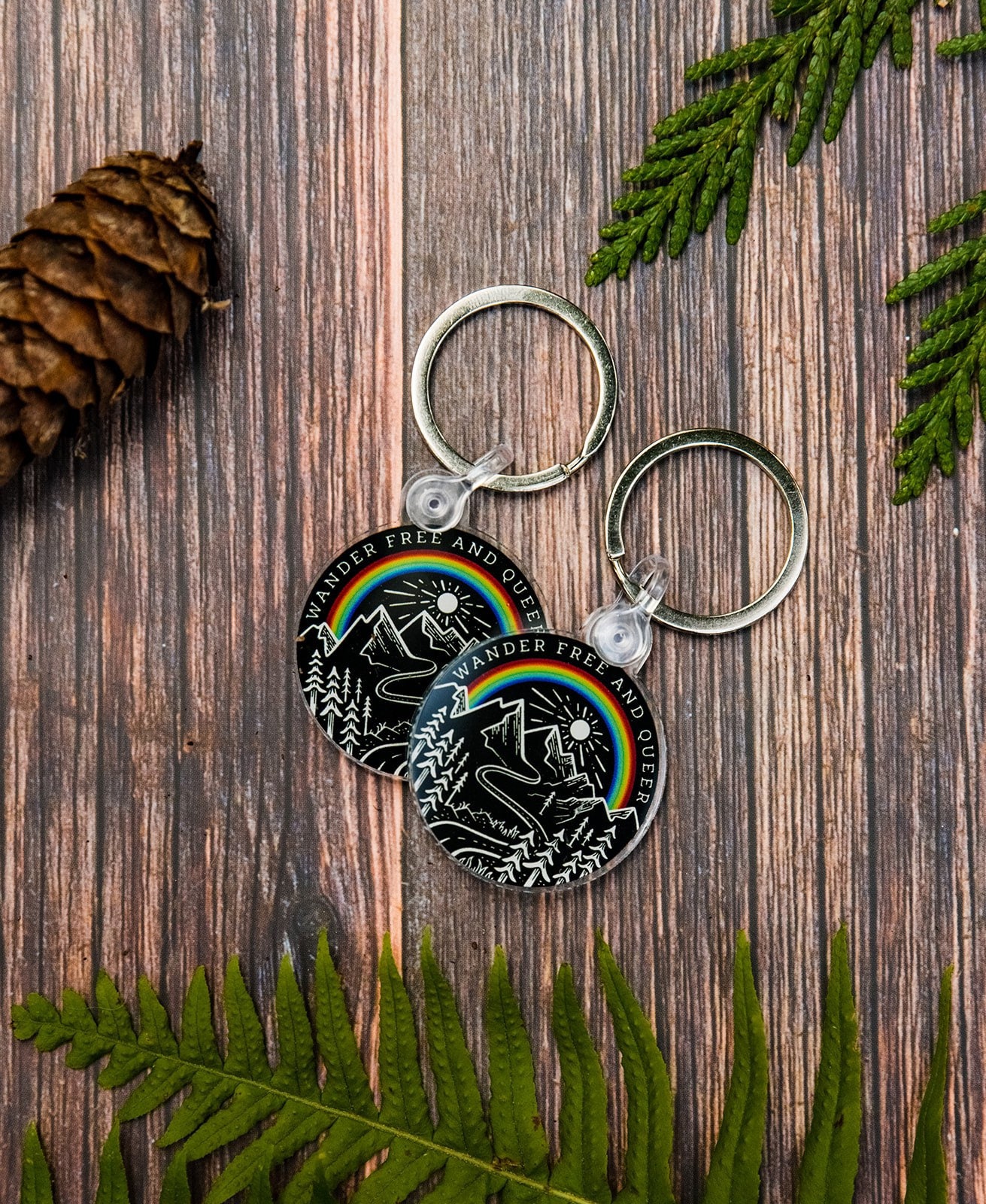 Wander Free and Queer | Queer Keychain | Pride Keychain | Subtle Prid…