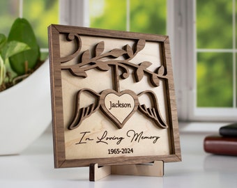 Personalized Memorial Wooden Sign, Loss of Loved One, Sympathy Gift, In Loving Memory Wedding Display,  Remembrance Sign Mom Dad Papa