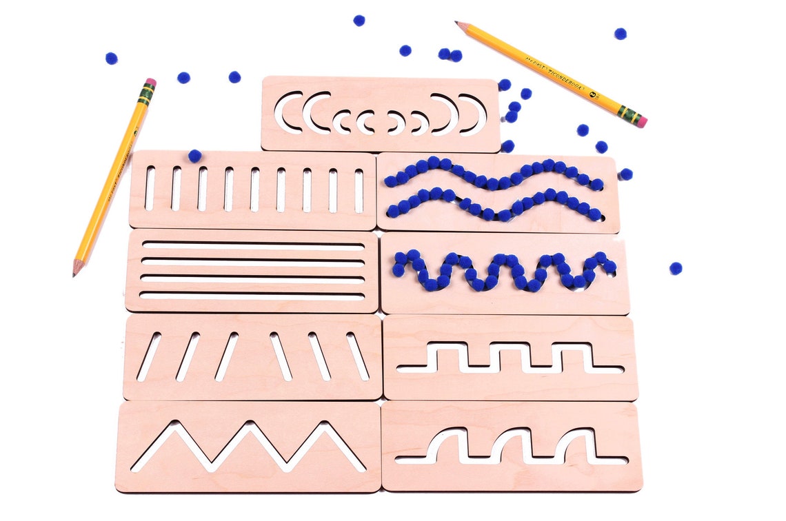 Types of Line Stencils School Stencils Prewriting - Etsy