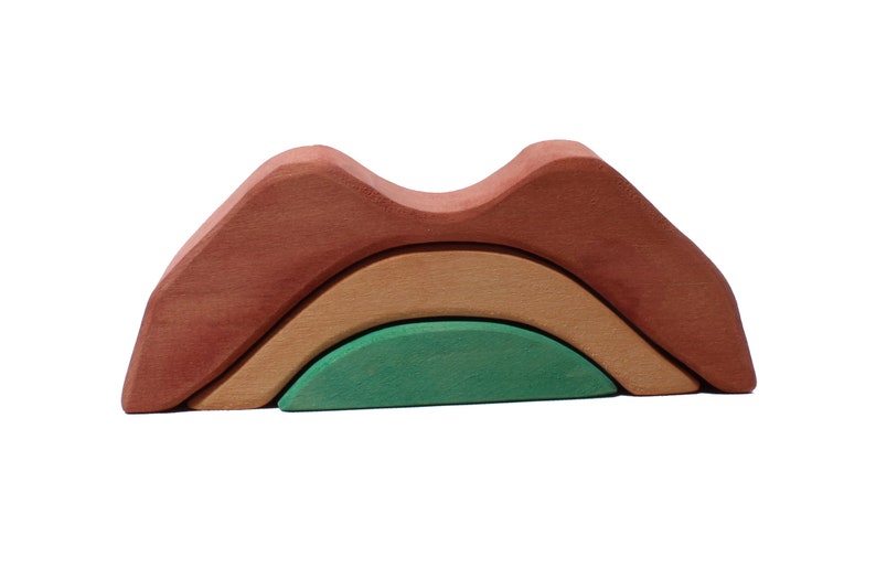 Wooden Dunes/small Mountain Stacker Toy Mountain Stacker Etsy