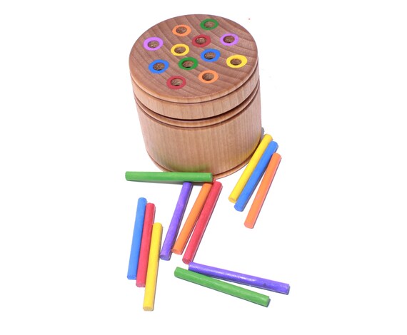 Montessori Fine Motor Activity Additional Sticks Matchstick Color Drop Toddler Montessori Activity