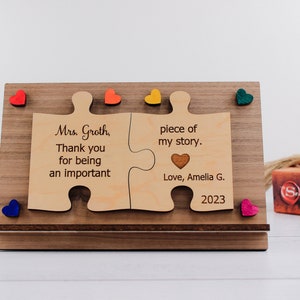 Fathers Day Gift from Daughter, Step Dad Gift, Puzzle Piece Plaque