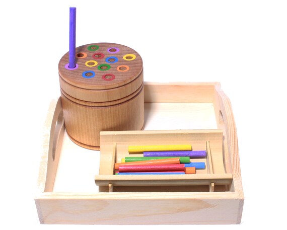 Montessori Fine Motor Activity Additional Sticks Matchstick Color Drop Toddler Montessori Activity