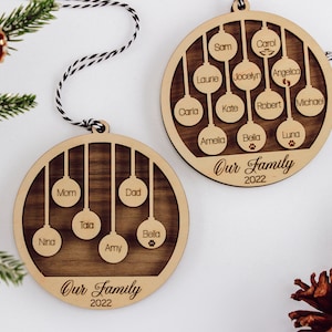 Family Christmas Ornament, Xmas Tree Decor, Gift for Wife, Brother, Son, Mother-in-law, Happy Holidays, Family Reunion, Thoughtful Keepsake