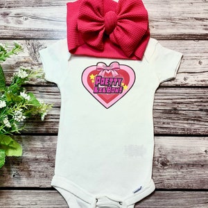 Pretty Lil Bow onesie, Cute baby onesie, Bow onesie, Cute clothes for baby, Baby custom onesie, Bow lover onesie, Heart baby onesie, Bow