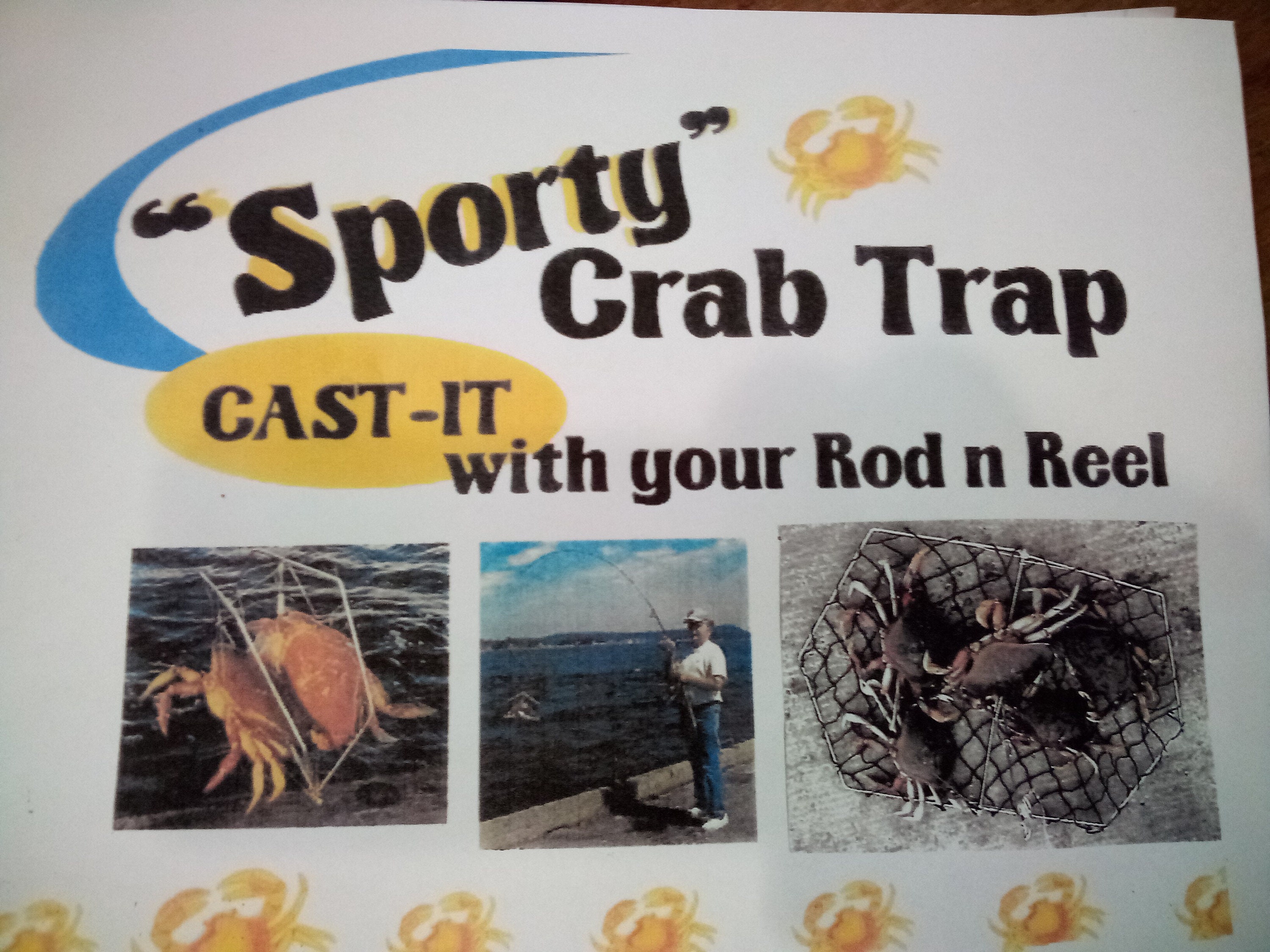 Sporty XL 24x18 Crab Trap C/w 60' Non Tangle Rope FREE SHIPPING 