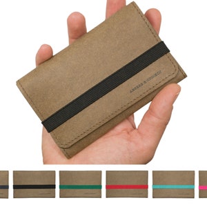 A&K KOMPAKT Cartera - Billetera Mediana con Monedero para Hombres y Mujeres - Hecho a Mano en Alemania